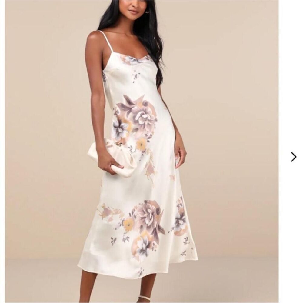 Lulus Women's White and Cream Dress